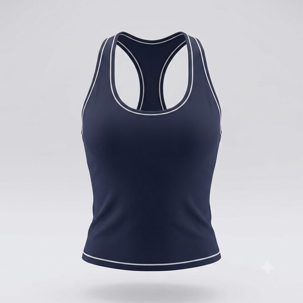 90s Retro Sports Top - Dark blue